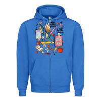 True Royal can't talk right now doing teacher stuff Zipper Hoodie - MaliasSmallBusiness