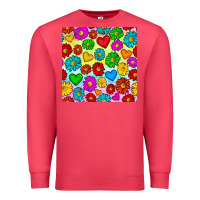 Cardinal Pride lgbtq flowers and hearts seamless pattern Premium Sweatshirt - BundleAndBundleShop