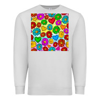 Dove Grey Pride lgbtq flowers and hearts seamless pattern Premium Sweatshirt - BundleAndBundleShop