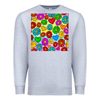 Heather Grey Pride lgbtq flowers and hearts seamless pattern Premium Sweatshirt - BundleAndBundleShop