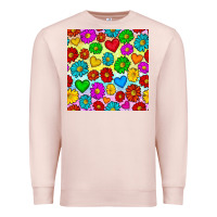Pale Pink Pride lgbtq flowers and hearts seamless pattern Premium Sweatshirt - BundleAndBundleShop