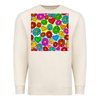 Pride Lgbtq Flowers And Hearts Seamless Pattern Premium Sweatshirt | Teevron