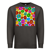 Smoke Pride lgbtq flowers and hearts seamless pattern Premium Sweatshirt - BundleAndBundleShop