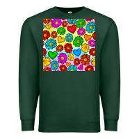 Sports Green Pride lgbtq flowers and hearts seamless pattern Premium Sweatshirt - BundleAndBundleShop