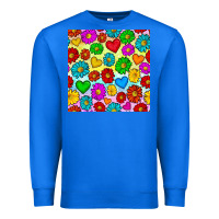 True Royal Pride lgbtq flowers and hearts seamless pattern Premium Sweatshirt - BundleAndBundleShop