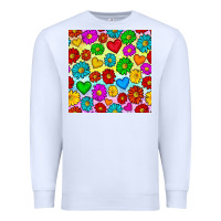 White Pride lgbtq flowers and hearts seamless pattern Premium Sweatshirt - BundleAndBundleShop