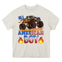 All American Boy Monster Truck Heavy Core Tee | Teevron