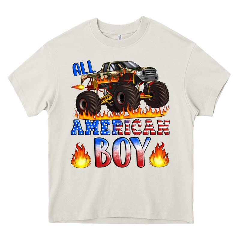 All American Boy Monster Truck Heavy Core Tee by Artiststas | Teevron