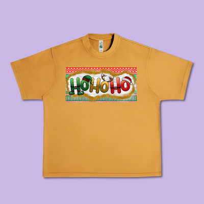 Ho Ho Ho Urban Heavy Tee Designed By Bundleandbundleshop