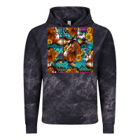 Cloud Black sunflower horses seamless pattern Vintage Hoodie - HRA Design Shop