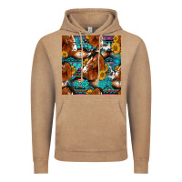 Vintage Coffee sunflower horses seamless pattern Vintage Hoodie - HRA Design Shop