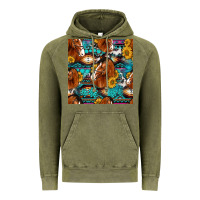 Vintage Olive sunflower horses seamless pattern Vintage Hoodie - HRA Design Shop