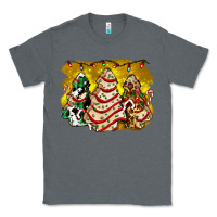 Charcoal Heather christmas tree cake and christmas pattern ado Classic Tee - AdoDesignShop