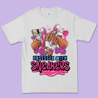 Premium Tee Just a girl obsessed with sneakers