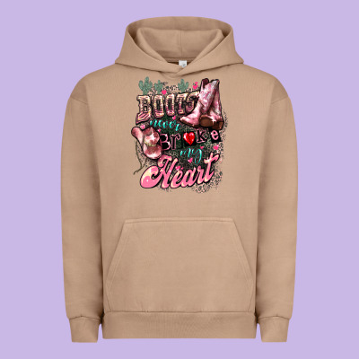 Boots Never Broke My Heart Urban Hoodie Designed By Howdyjamesfarm