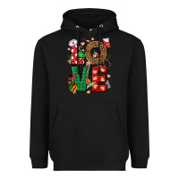 Black Love Nurse Christmas Heavyweight Hoodie - NancyCooperArtShop