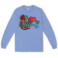 Colony Blue valentines day howdy and boots Long Sleeve Tee - AdoDesignShop