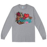 Heather Grey valentines day howdy and boots Long Sleeve Tee - AdoDesignShop