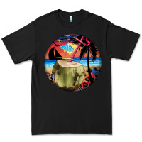 Black coconut drink colorful leopard Premium Tee - BarkalooDesign