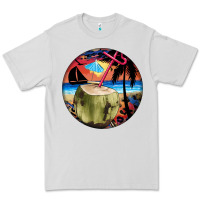 Dove Grey coconut drink colorful leopard Premium Tee - BarkalooDesign