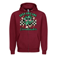 Burgundy shenanigans coordinator Zipper Hoodie - MaliasSmallBusiness