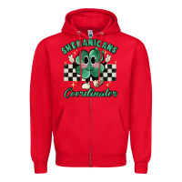 Red shenanigans coordinator Zipper Hoodie - MaliasSmallBusiness