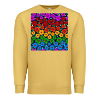 Antique Gold Pride lgbtq flowers seamless pattern Premium Sweatshirt - BundleAndBundleShop