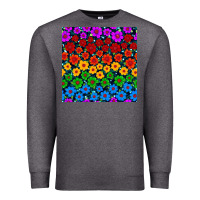 Charcoal Heather Pride lgbtq flowers seamless pattern Premium Sweatshirt - BundleAndBundleShop