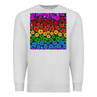 Dove Grey Pride lgbtq flowers seamless pattern Premium Sweatshirt - BundleAndBundleShop