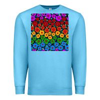 Ocean Blue Pride lgbtq flowers seamless pattern Premium Sweatshirt - BundleAndBundleShop