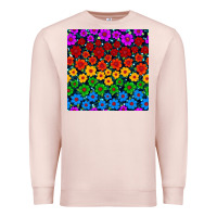 Pale Pink Pride lgbtq flowers seamless pattern Premium Sweatshirt - BundleAndBundleShop