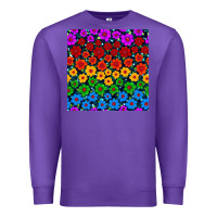 Purple Pride lgbtq flowers seamless pattern Premium Sweatshirt - BundleAndBundleShop