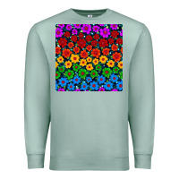 Seafoam Pride lgbtq flowers seamless pattern Premium Sweatshirt - BundleAndBundleShop