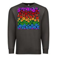 Smoke Pride lgbtq flowers seamless pattern Premium Sweatshirt - BundleAndBundleShop