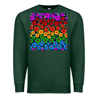 Sports Green Pride lgbtq flowers seamless pattern Premium Sweatshirt - BundleAndBundleShop