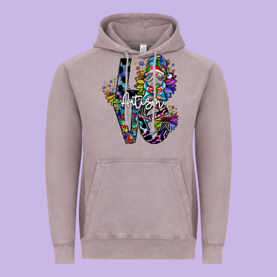 Love Autism Vintage Hoodie Designed By Sublimationcraftshop