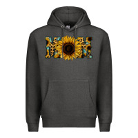 Charcoal Heather Leopard Sunflower Gemstone Mom Premium Hoodie - Bettercallsaul
