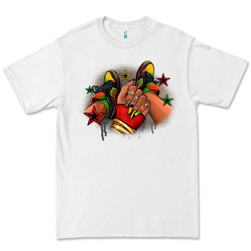 Juneteenth Black Girl Sneakers Premium Tee by RanaPortraitStore | Teevron