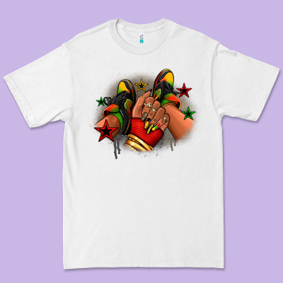 Premium Tee Juneteenth black girl sneakers