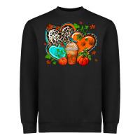 Black western leopard  fall   hearts Heavyweight Sweatshirt - AdoDesignShop