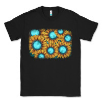 Black sunflower gemstone background Classic Tee - JahusDesignShop