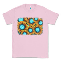 Bubblegum Pink sunflower gemstone background Classic Tee - JahusDesignShop