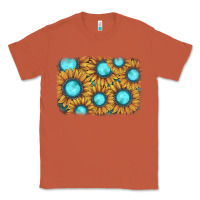 Copper sunflower gemstone background Classic Tee - JahusDesignShop