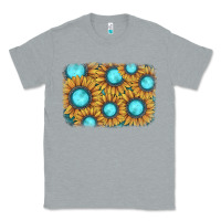 Heather Grey sunflower gemstone background Classic Tee - JahusDesignShop