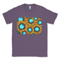 Lavender sunflower gemstone background Classic Tee - JahusDesignShop