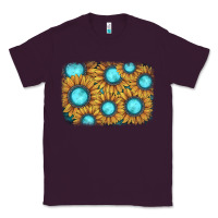 Plum sunflower gemstone background Classic Tee - JahusDesignShop