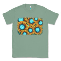 Sage sunflower gemstone background Classic Tee - JahusDesignShop