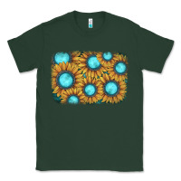 Sports Green sunflower gemstone background Classic Tee - JahusDesignShop