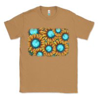 Toasted Coconut sunflower gemstone background Classic Tee - JahusDesignShop