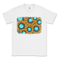 White sunflower gemstone background Classic Tee - JahusDesignShop